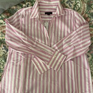 J.crew crisp stripe popover